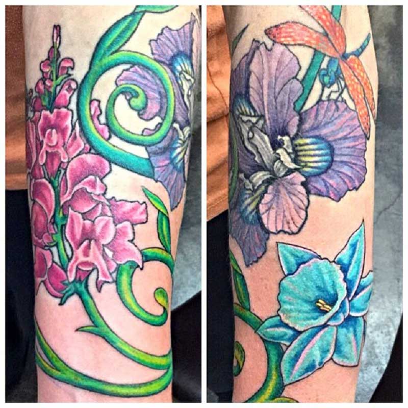 aquamarine-daffodil-tattoo-1