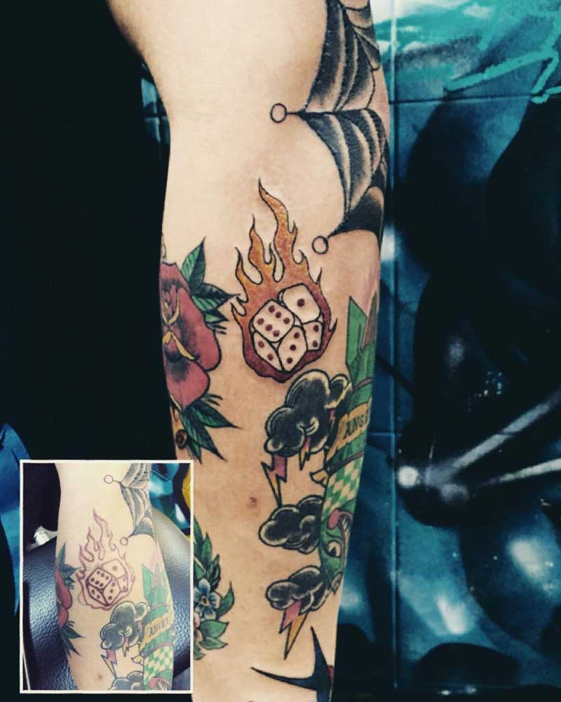 burning-dice-tattoo-1