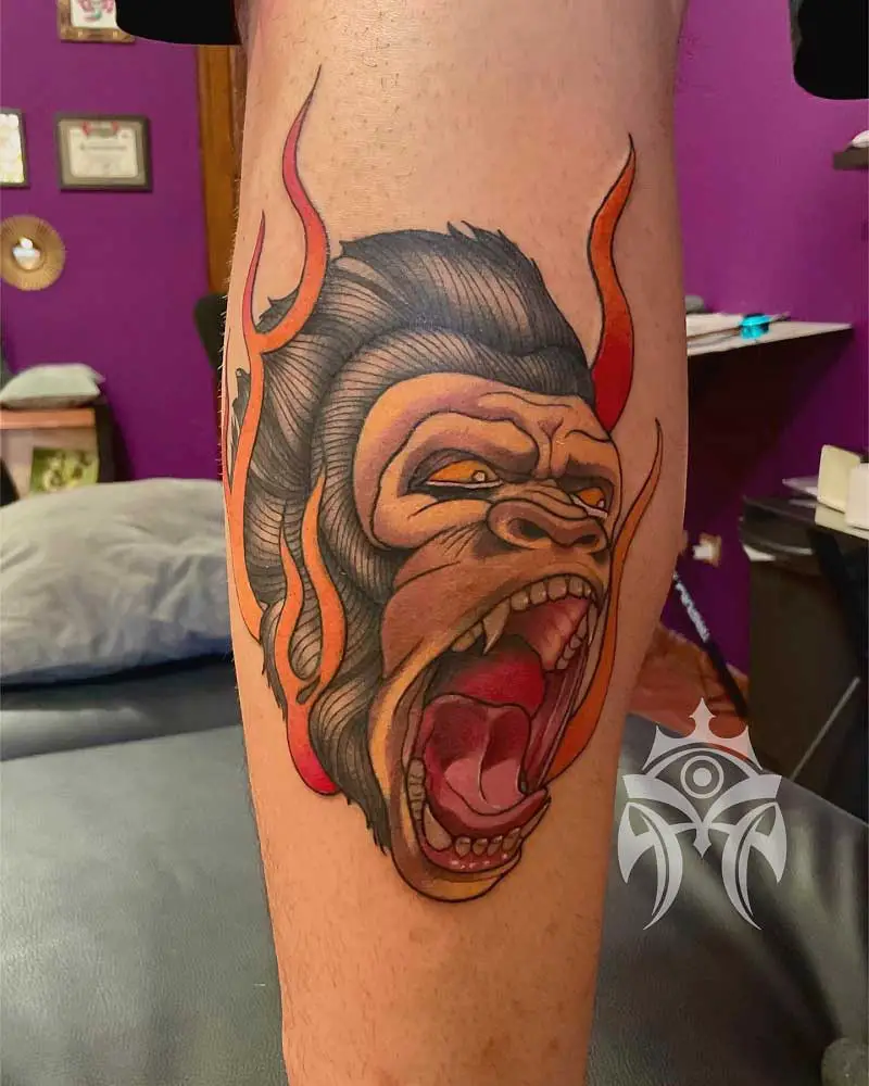 burning-gorilla-tattoo-3