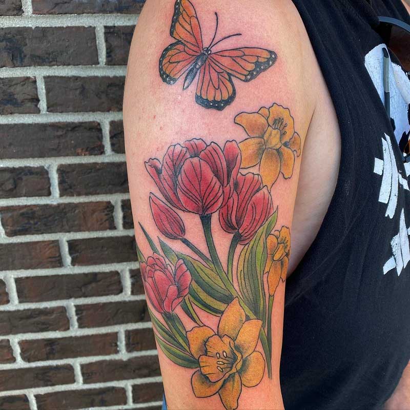 butterfly-daffodil-tattoo-2