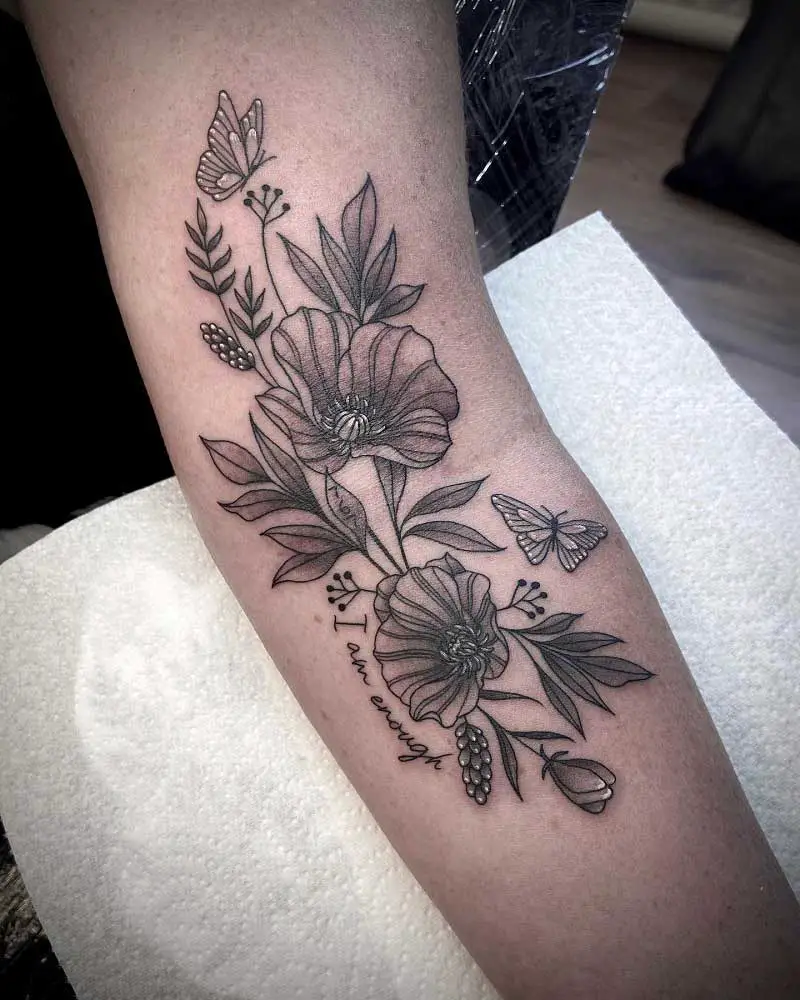 carnation-marigold-poppy-flowers-tattoo-3