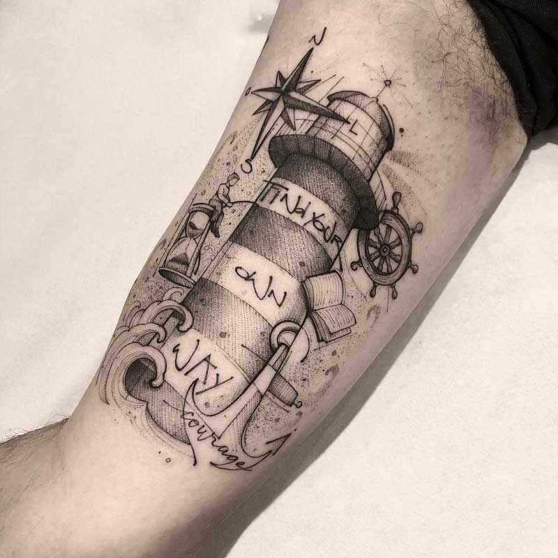 compass-lighthouse-tattoo-2