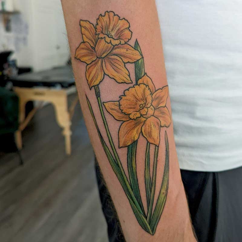 daffodil-bouquet-tattoo-3