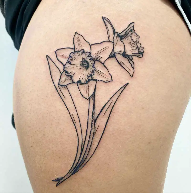 daffodil-hip-tattoo-1