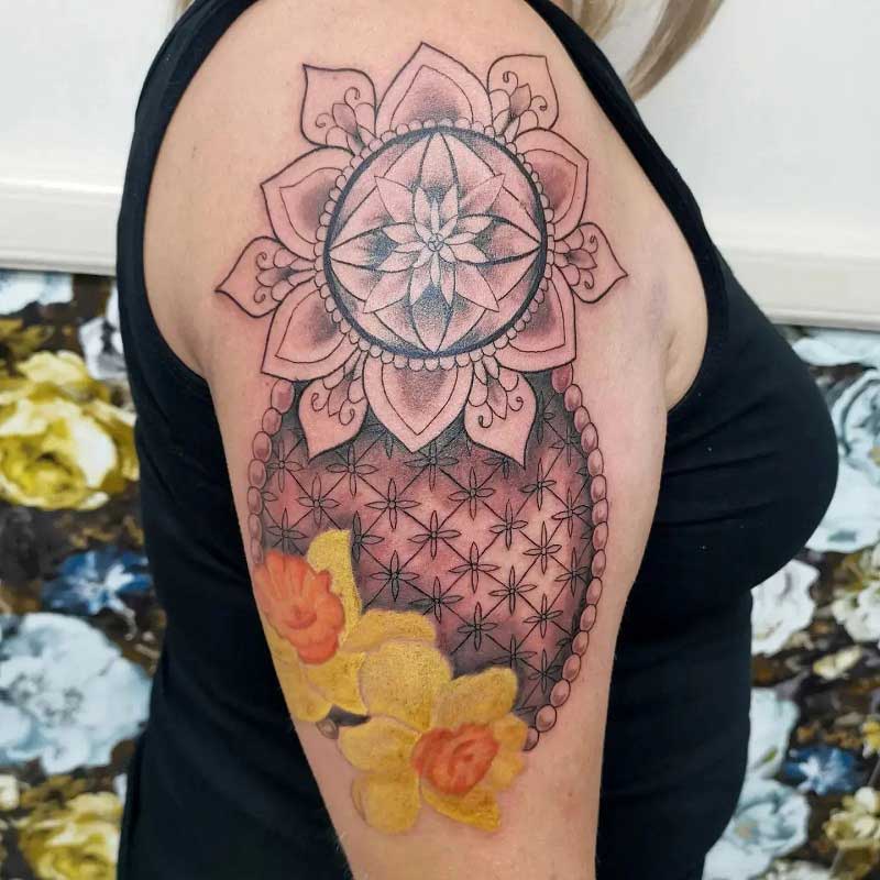 daffodil-mandala-tattoo-2