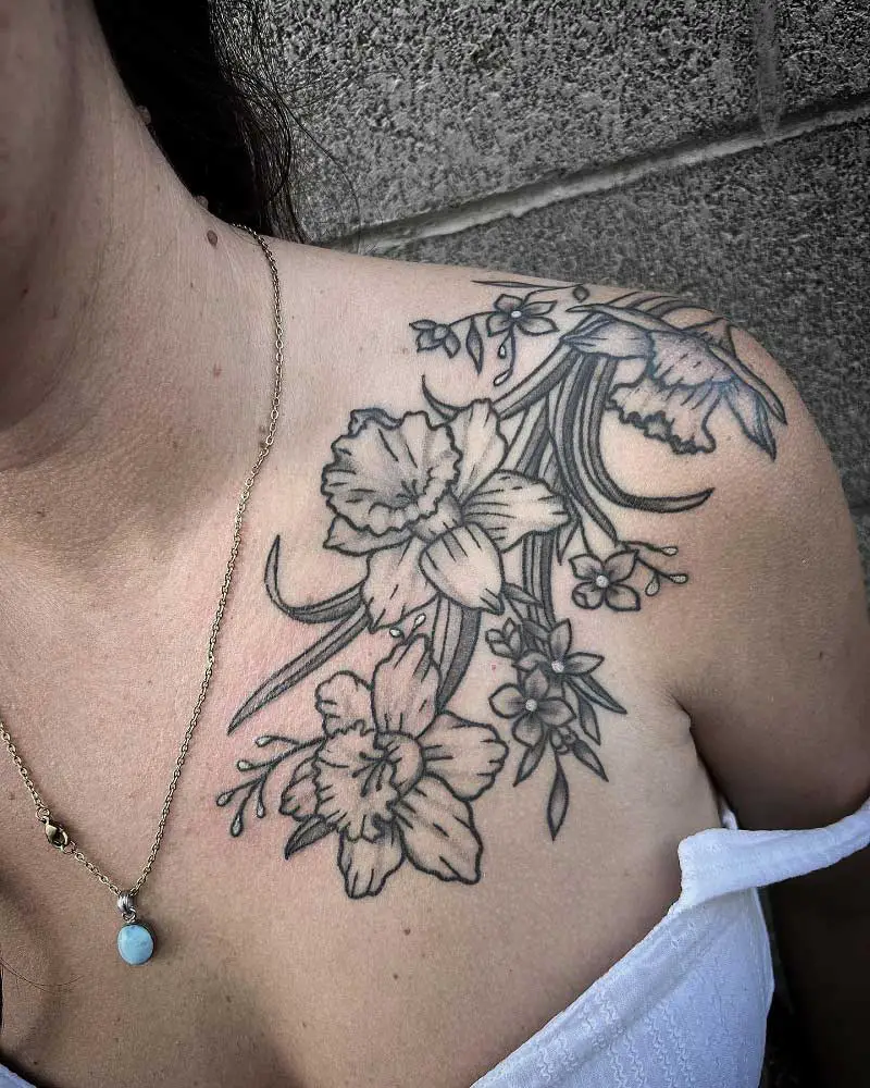 daffodil-shoulder-tattoo-2