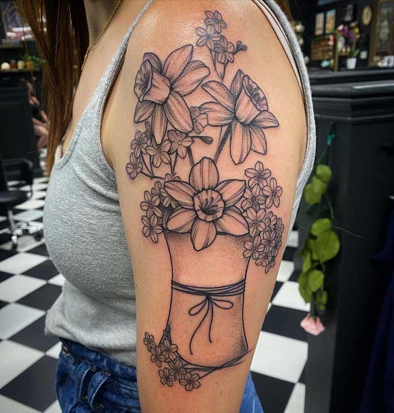 daffodil-sleeve-tattoos-2