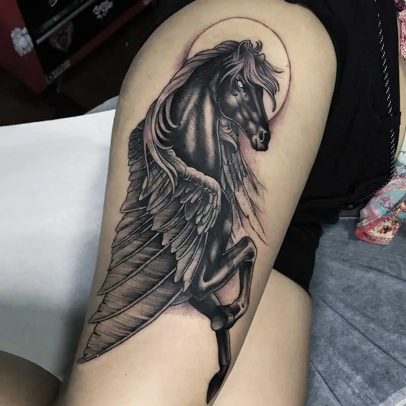 Awesome Dark Horse Tattoo Idea  Horse tattoo Horse tattoo design Circus  elephant tattoos