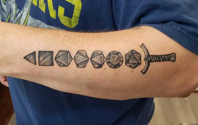 dice tattoos