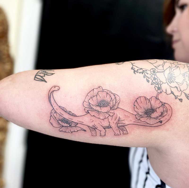 floral-dinosaur-tattoo-1