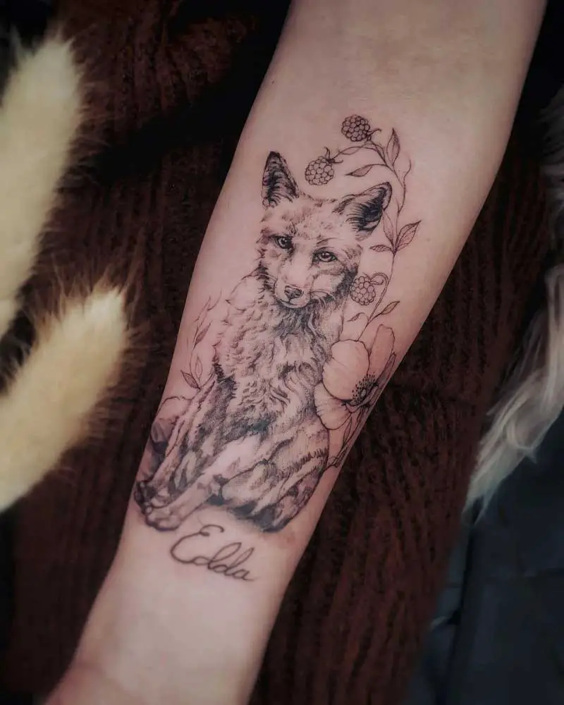 floral-fox-tattoo-2