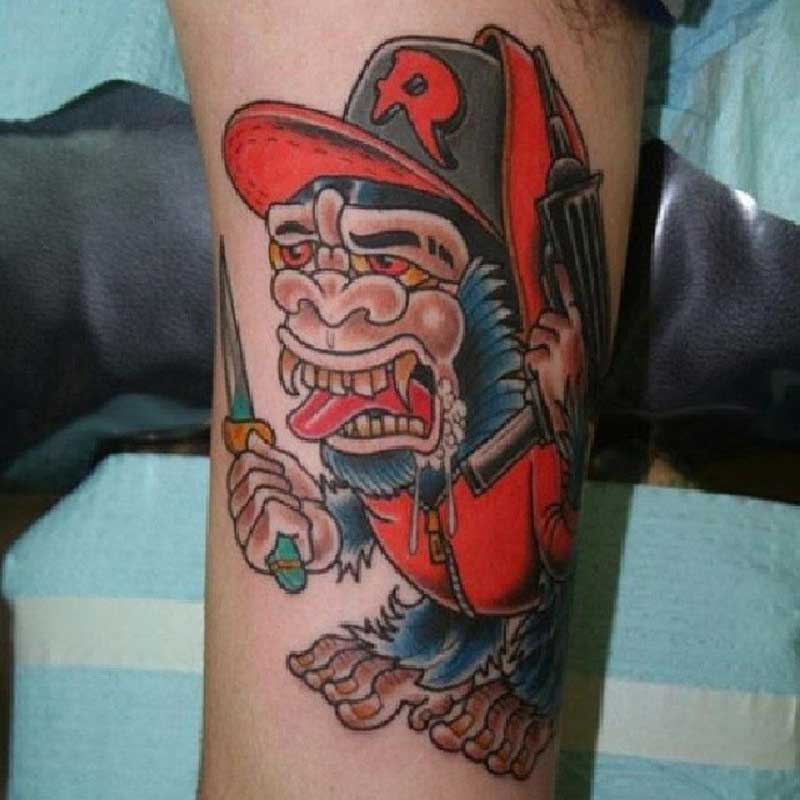 gangster-killer-gorilla-tattoo-1