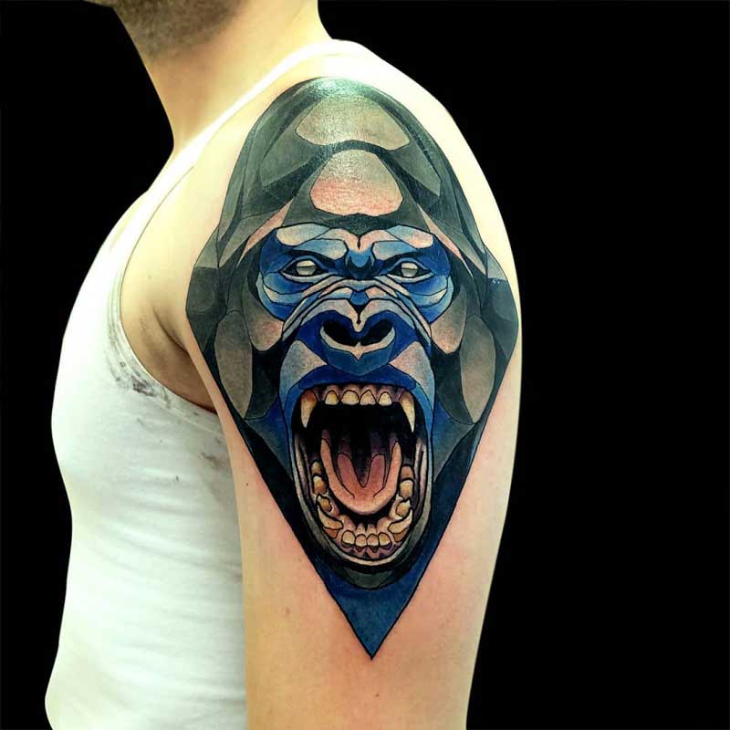 geometric-gorilla-tattoo-1