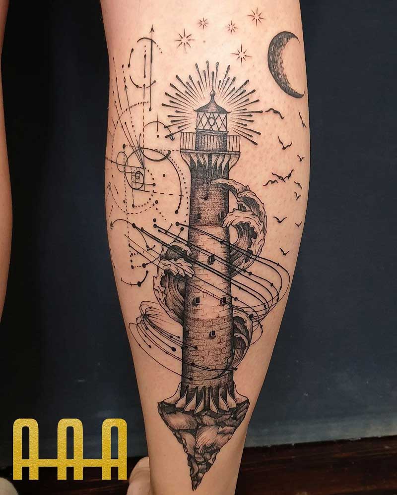 geometric-lighthouse-tattoo-1