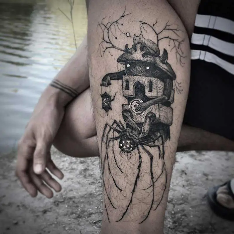 ghost-house-tattoo-2