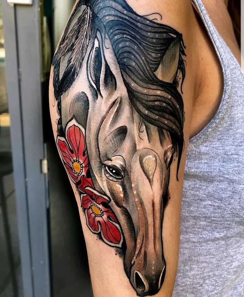 indian war horse tattoo