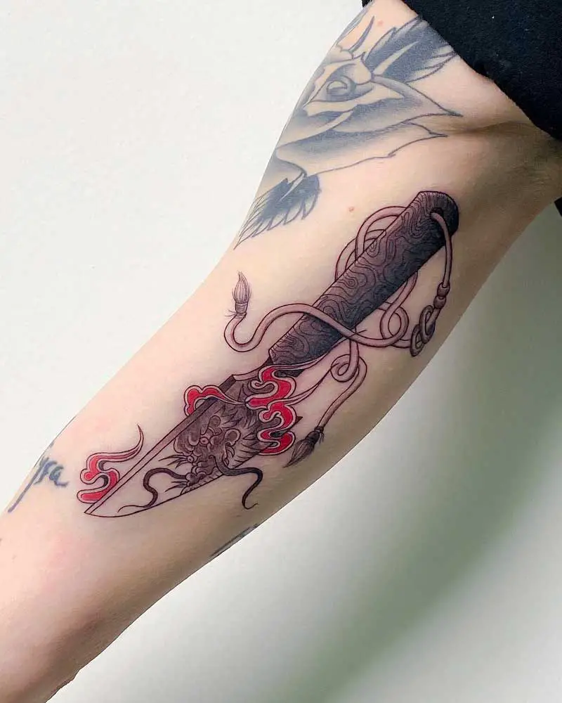 Details 72 japanese knife tattoo super hot  incdgdbentre