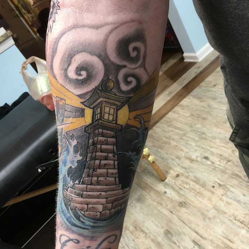 japanese-lighthouse-tattoo-1