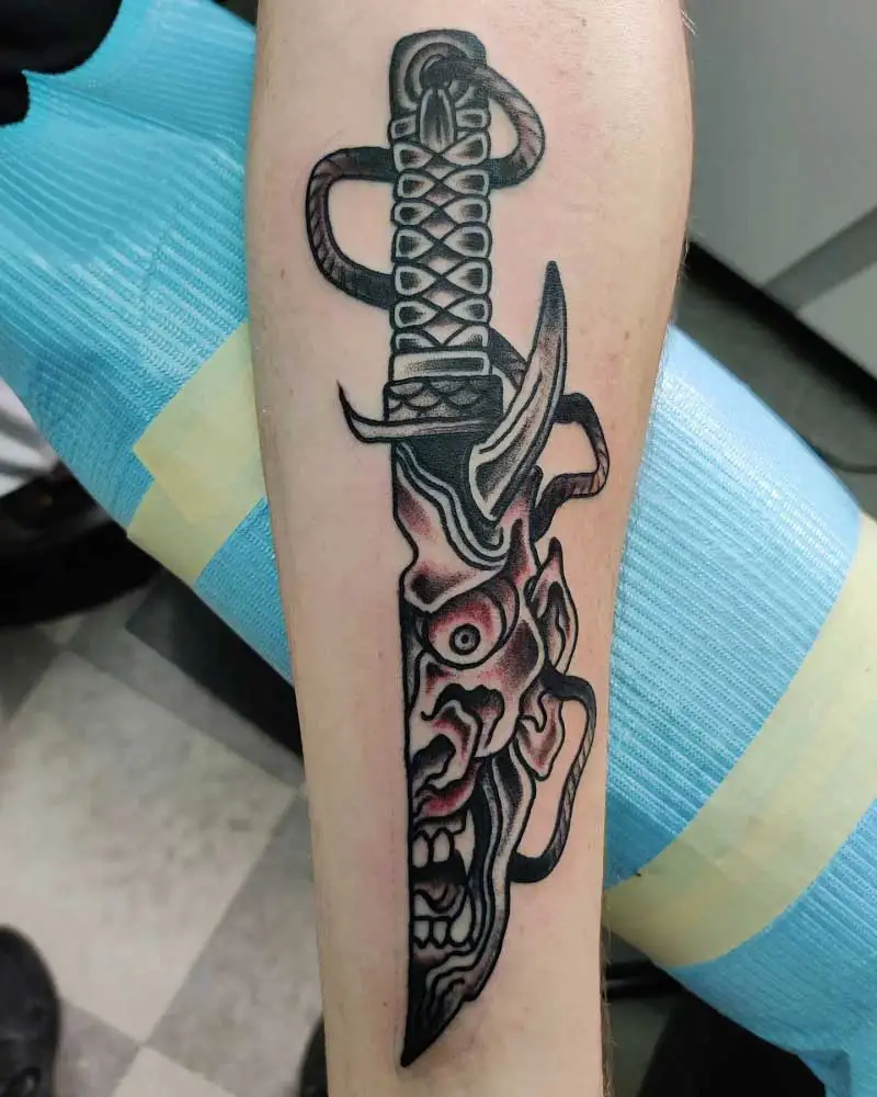 103 Most Sensational Knife Tattoos To Try For Kitchen Lovers
