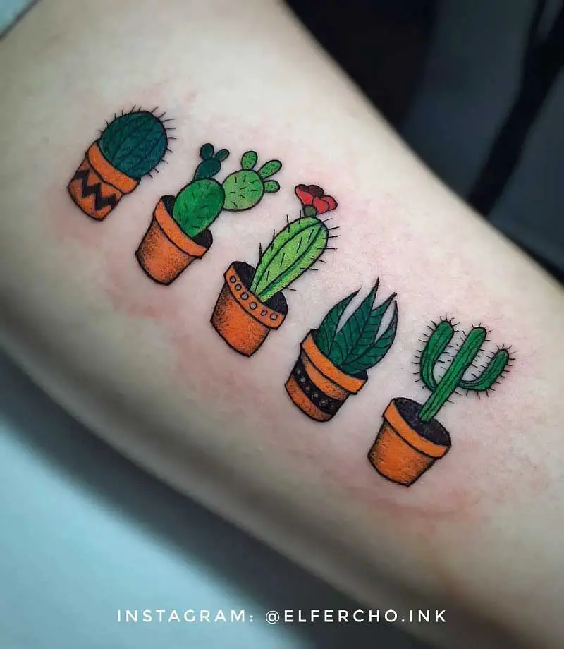 Black Cactus Tattoo By bombayfoor  Tattoogridnet