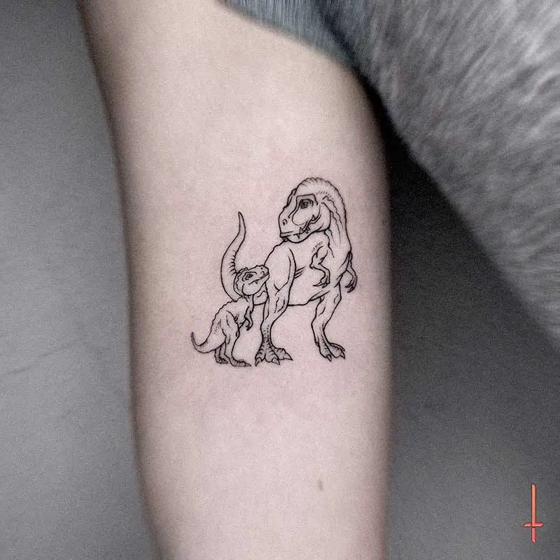 mother-son-dinosaur-tattoo-1