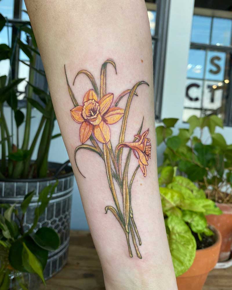 realistic-daffodil-tattoo-2