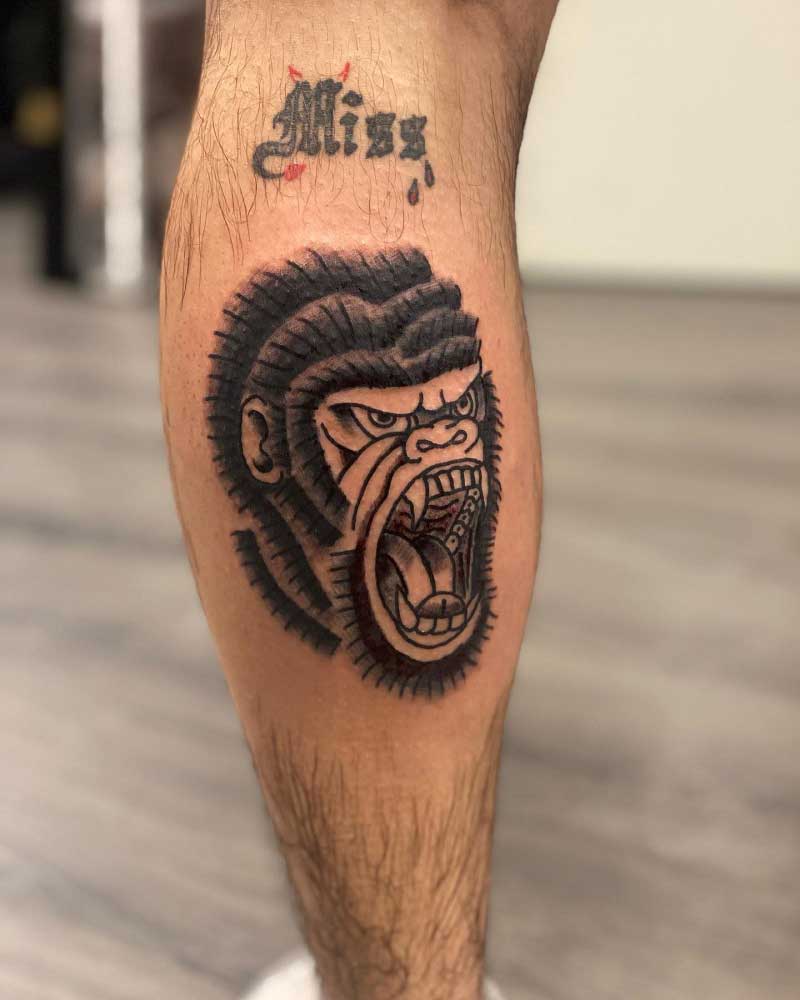 screaming-gorilla-tattoo-1