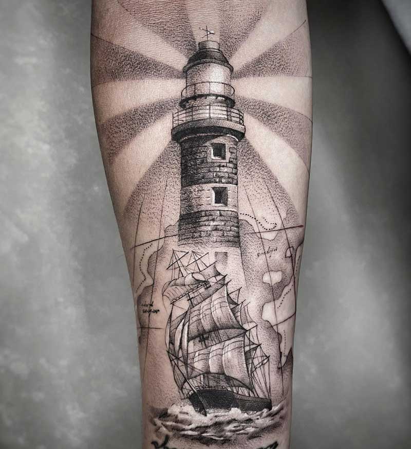ship-lighthouse-tattoo-1