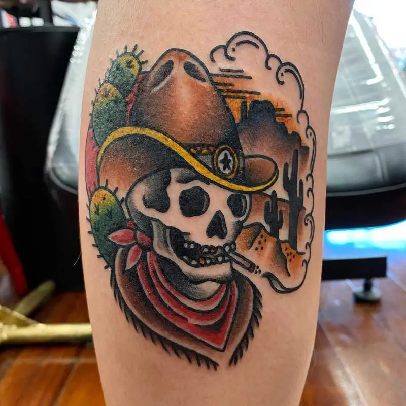 101 Best Cowboy Skull Tattoo Ideas That Will Blow Your Mind  Outsons