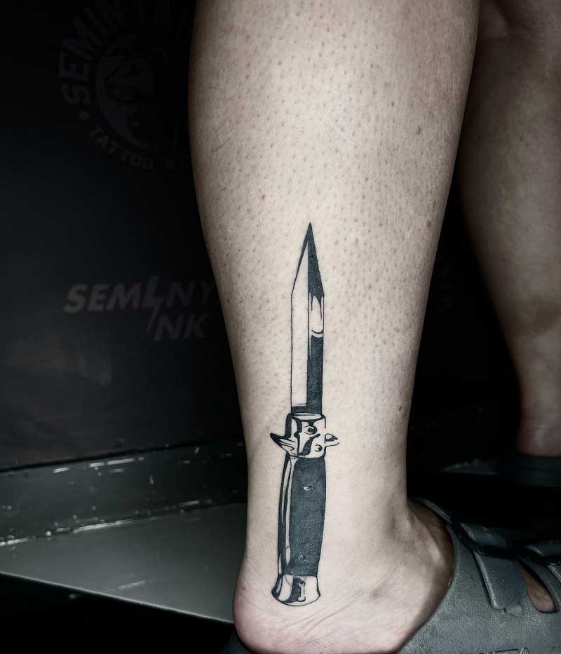 103 Most Sensational Knife Tattoos To Try For Kitchen Lovers