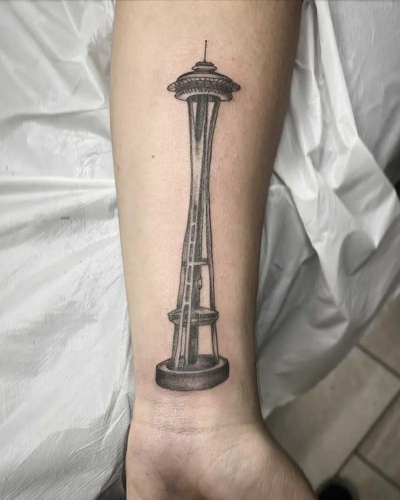 Single Needle Space Tattoo