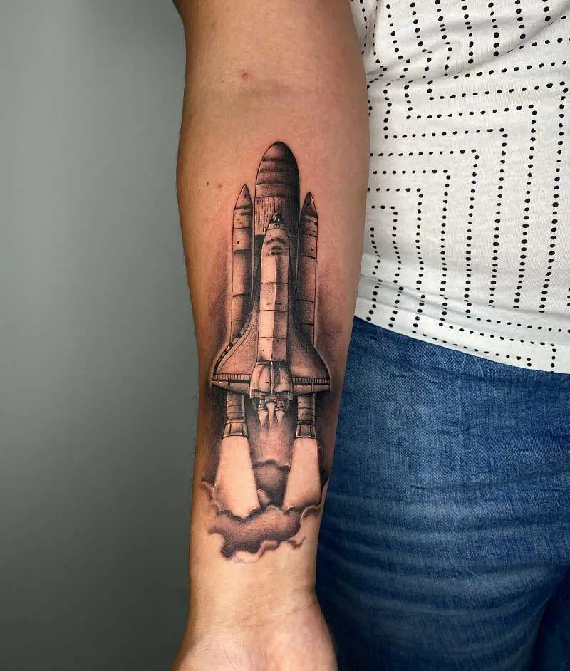 Space shuttle tattoo  Education Illustrations  Creative Market