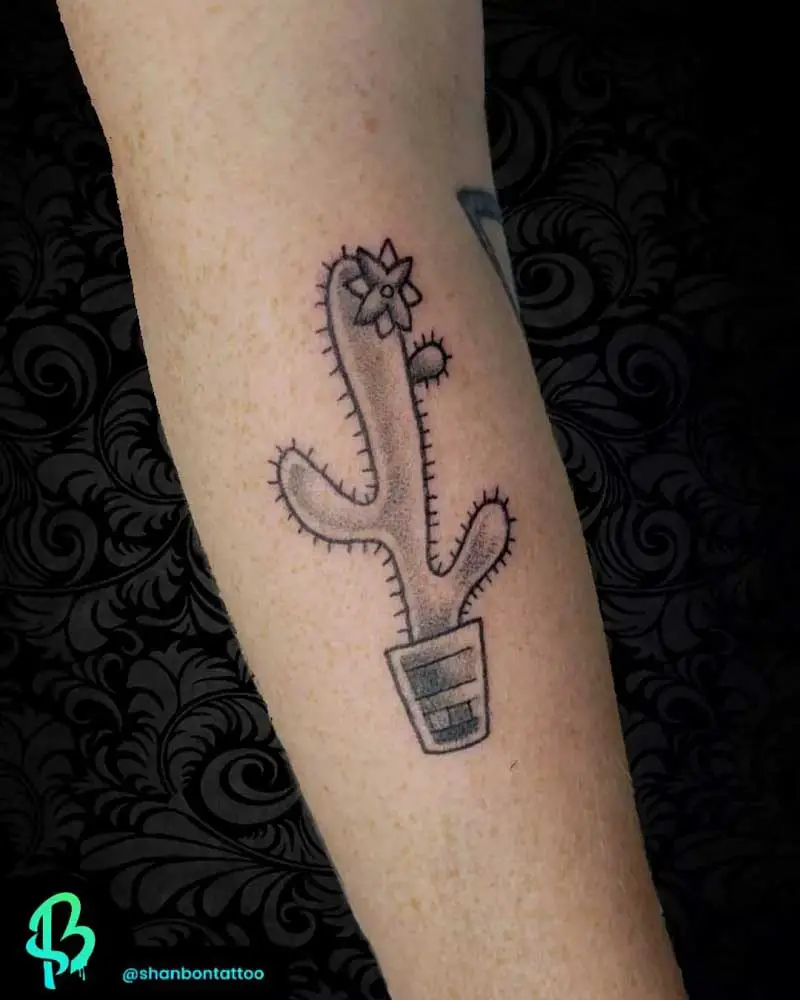 small, simple mountain + cactus tattoo | Cactus tattoo, Cactus tattoo  small, Tattoos