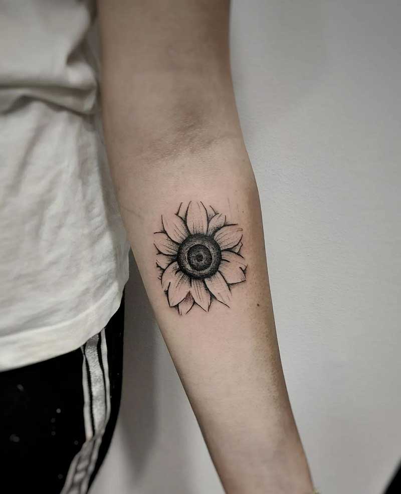 sunflower-minimalist-tattoo-3