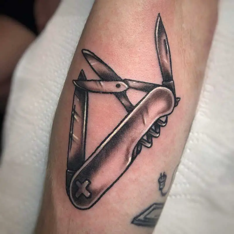 Swiss Army Knife Tattoos  For All Your Wilderness Survival Needs  Tattoodo