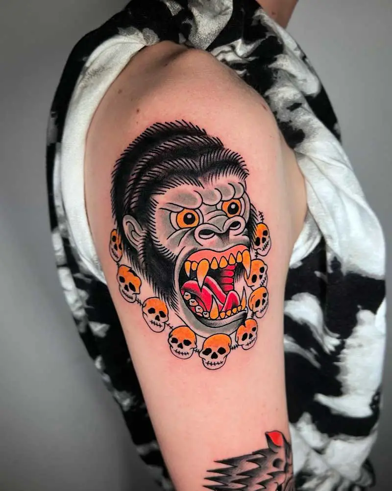 traditional-gorilla-tattoo-3