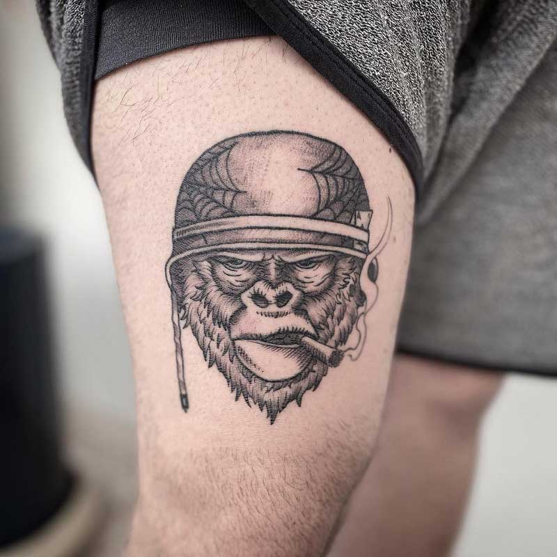 warrior-gorilla-tattoo-1