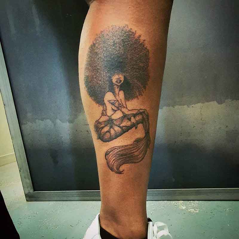 Afro Mermaid Tattoo 2