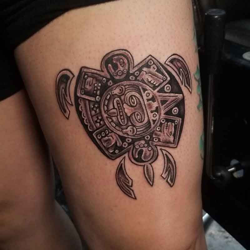 Aztec Turtle Tattoo 2