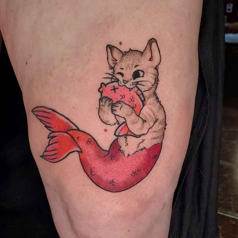 Cat Mermaid Tattoo 2