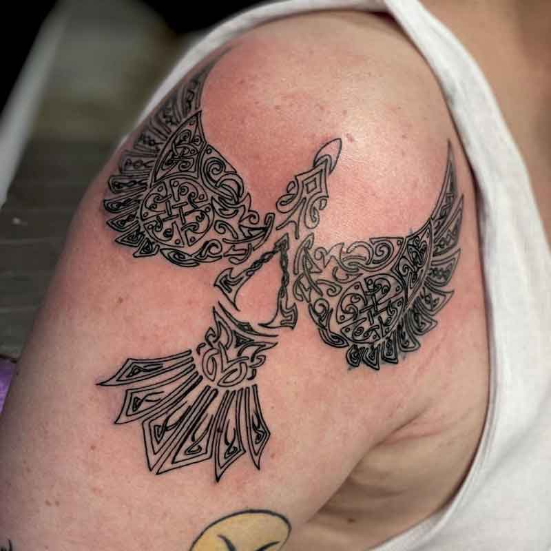 Celtic Viking Raven Tattoo 1