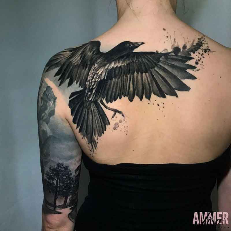 Crow Raven Tattoo 1