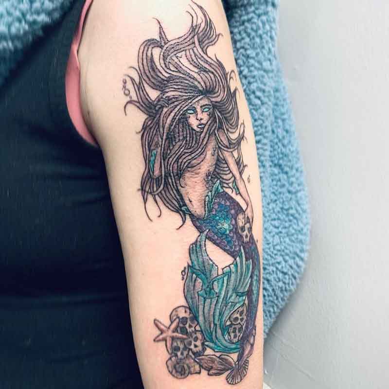 Dark Mermaid Tattoo 2