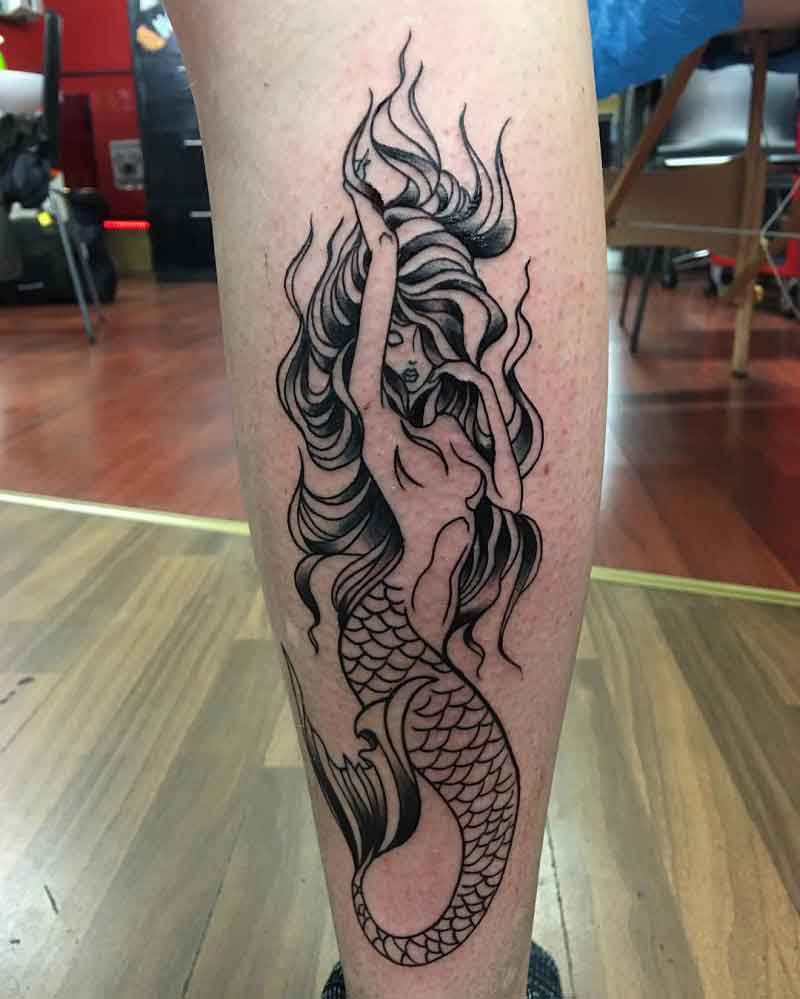 Demon Mermaid Tattoo 2