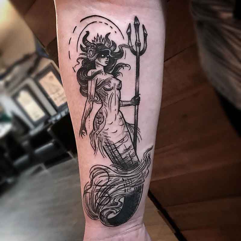 Evil Mermaid Tattoo 3