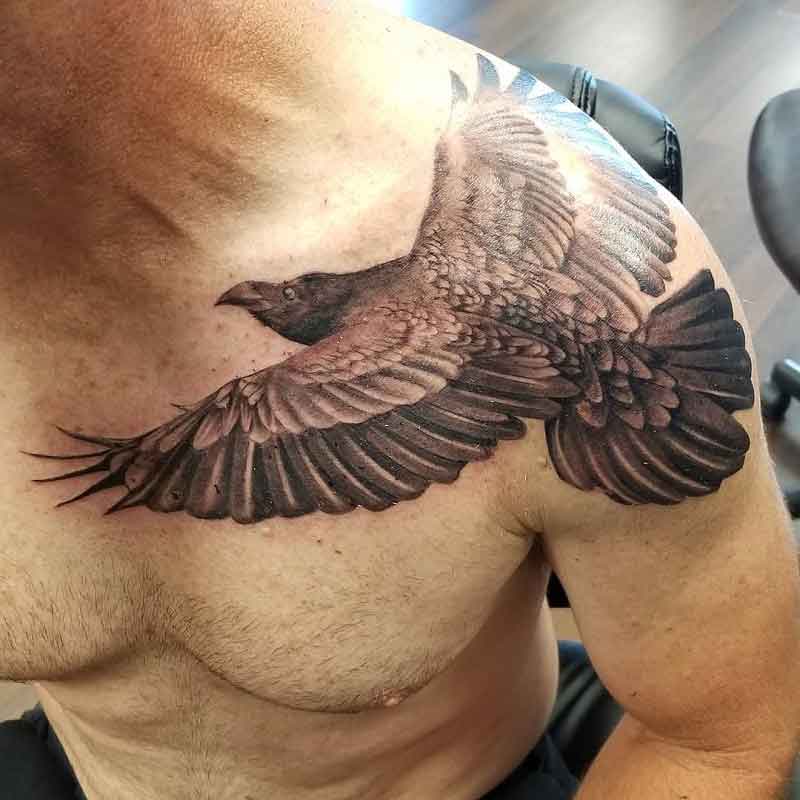 Flying Raven Tattoo 1