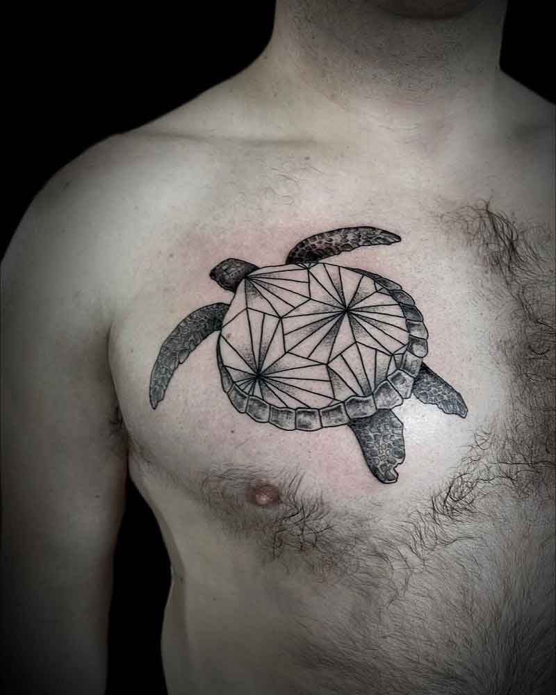 Geometric Turtle Tattoo 1