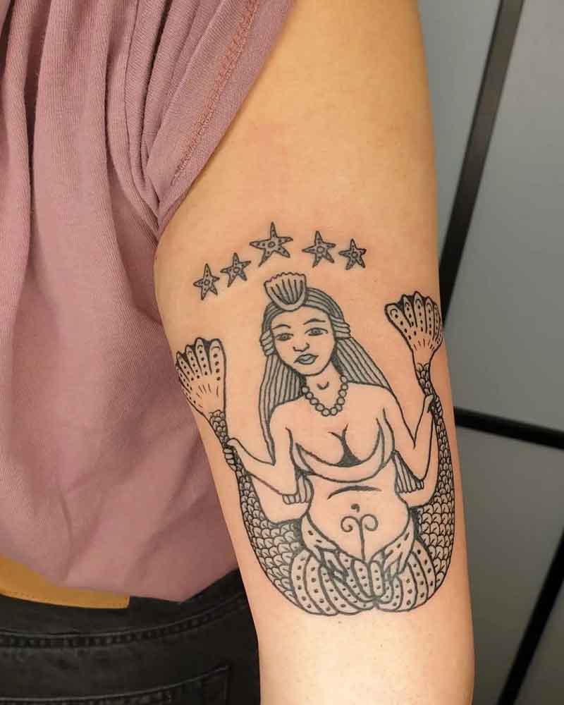 Goddess Mermaid Tattoo 1