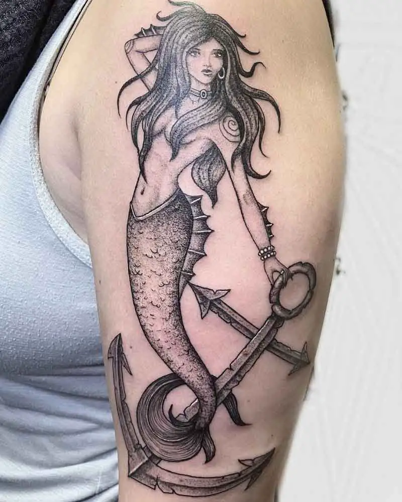 Gothic Mermaid Tattoo 1