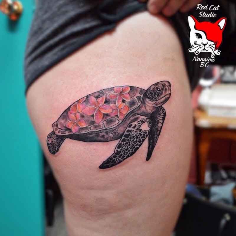 Hawaiian Turtle Tattoo 2